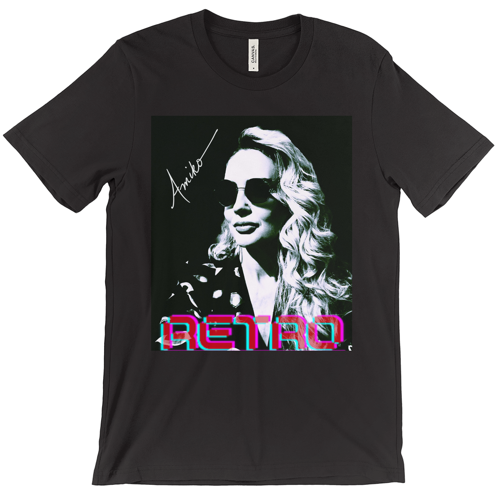 Amiko Self-Portrait Retro T-Shirt in Black or White