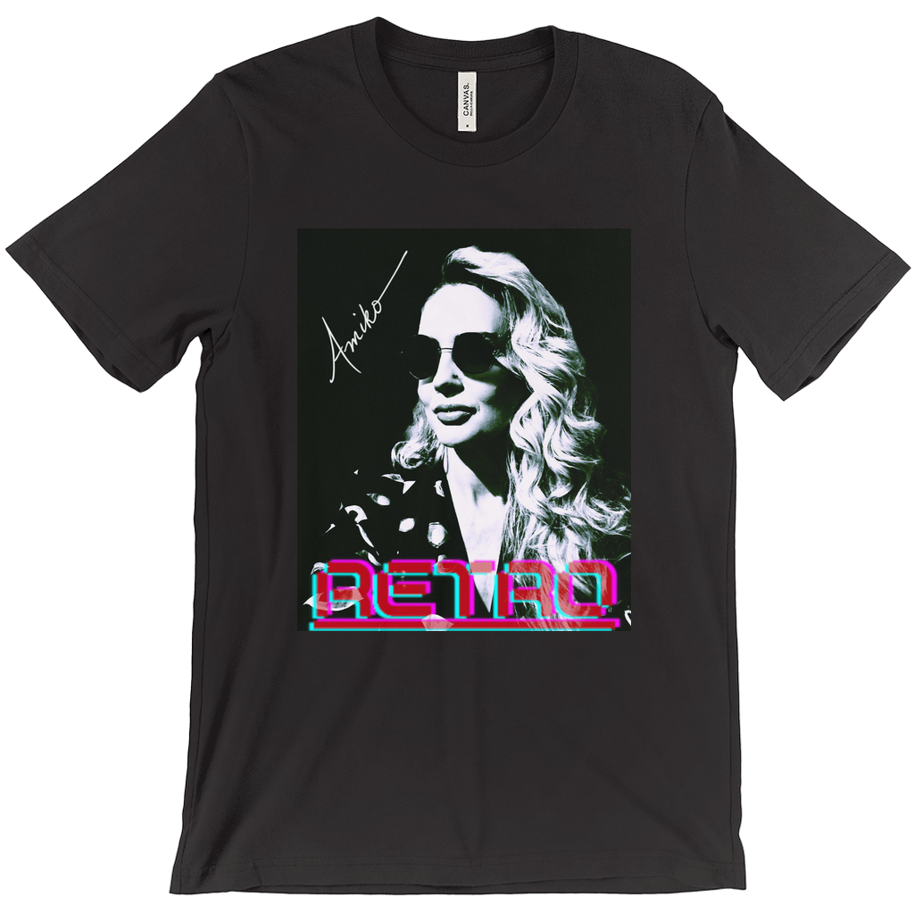 Amiko Self-Portrait Retro T-Shirt in Black or White