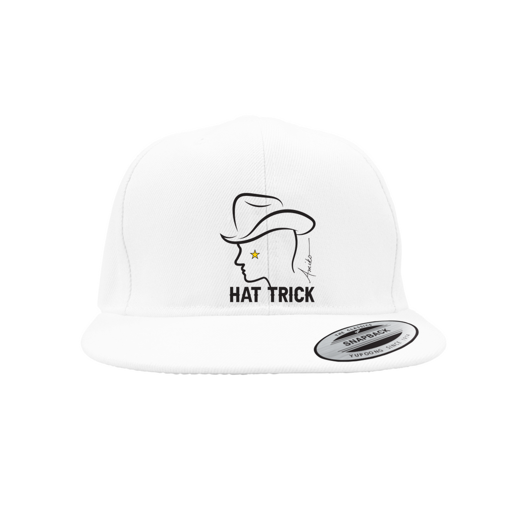 Hat Trick Snapback Cap - White